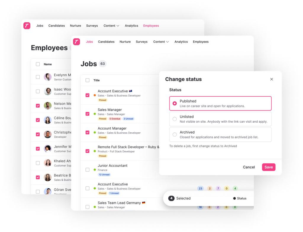 Interview Application Tracking Ui A Powerful Applicant Tracking System - All-In-One Software | Teamtailor