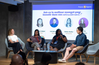 Lucille Andersson, Stella Walter, Christelle Vaugelade-Kalipé et Léo Bernanrd lors de la table ronde au HR Day de France Digitale