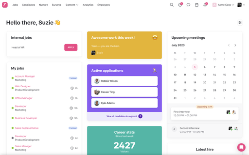 ATS dashboard