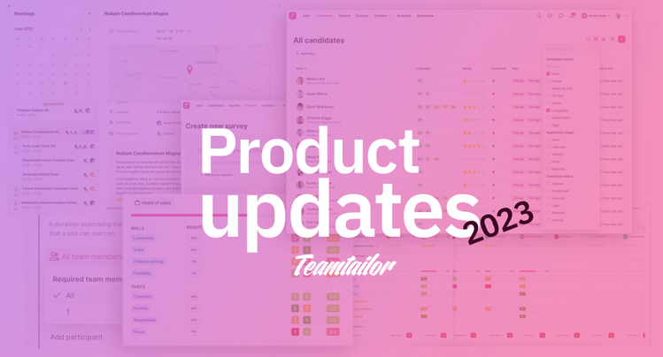 Product updates 2023