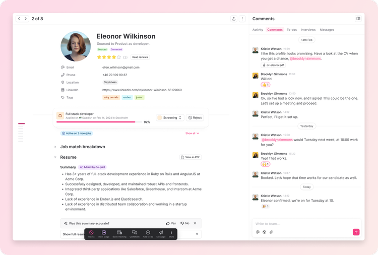 updated candidate card