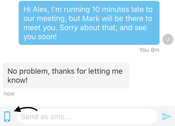 blue sms