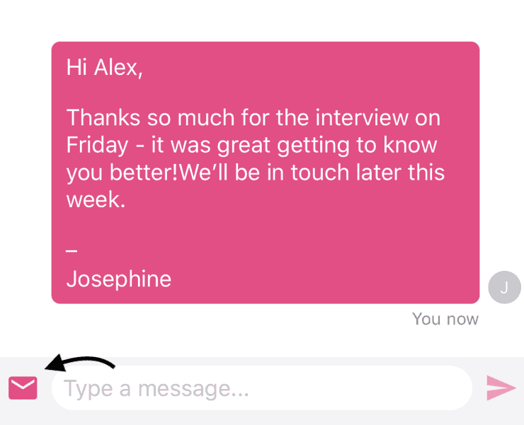 pink message