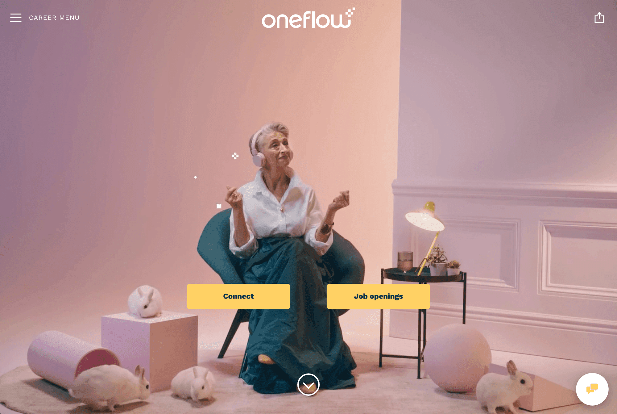 Screenshot of Oneflow's career site built with Teamtailor